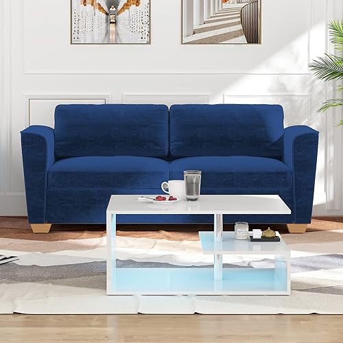 Miniatura 2 de Mjkone Sofá cama extraíble de 71 pulgadas de ancho con almohadas y colchón plegable, sofá biplaza de terciopelo 2 en 1 con sofá cama extraíble para