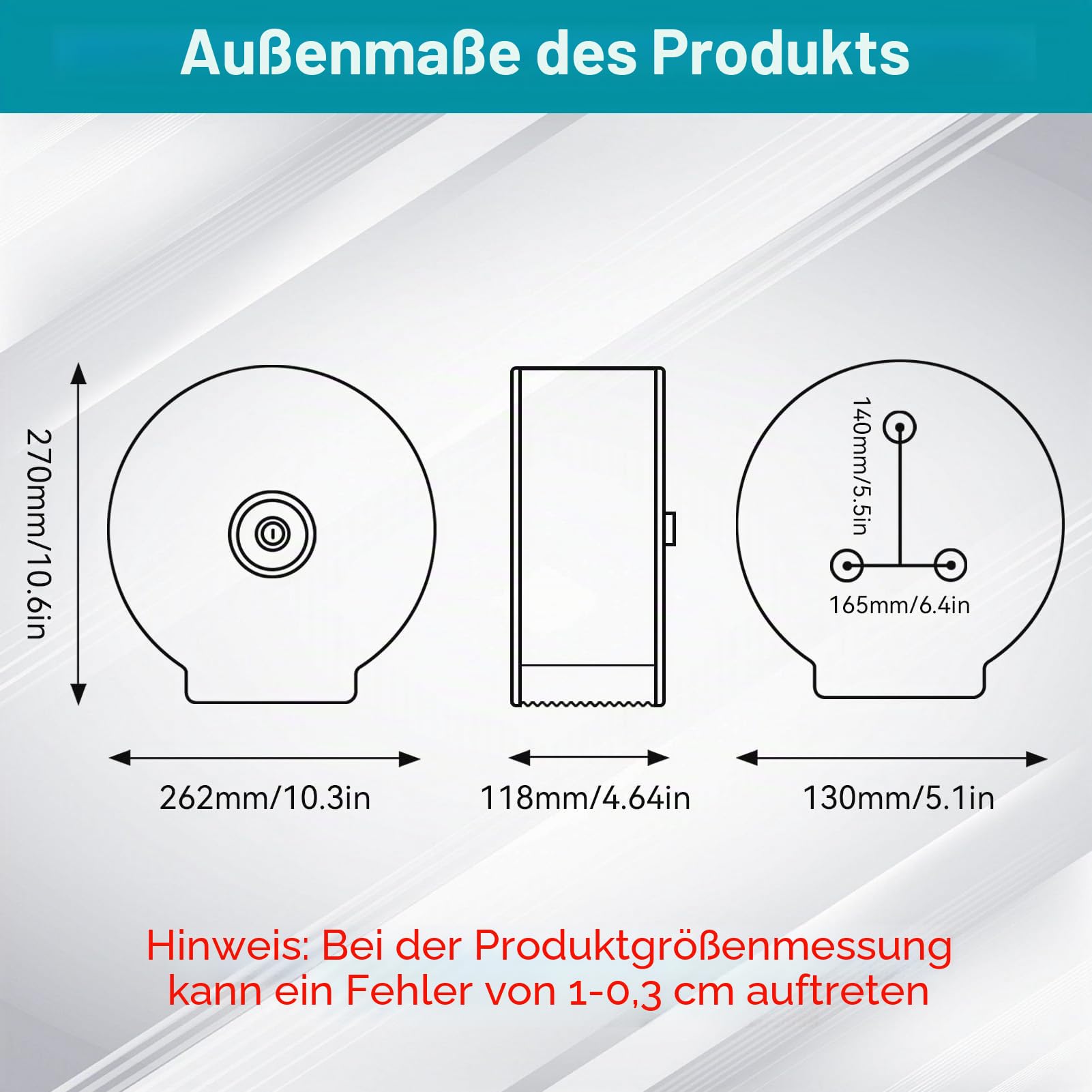 Cyrank Jumbo Toilettenpapierspender, Papierhandtuchspender für Wandmontage, Edelstahl Große Rolle Toilettenpapierhalter, Wasserdichter Papierspender, Gewerblicher Toilettenpapierhalter