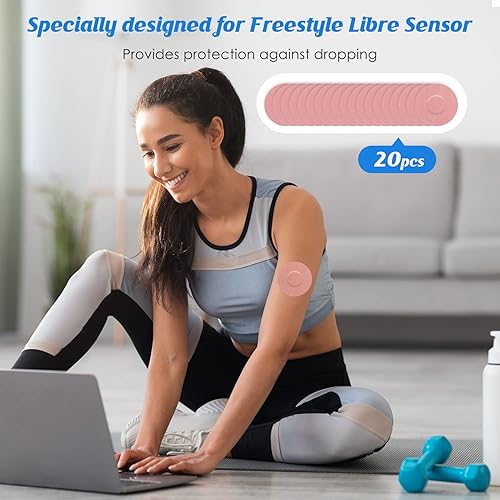 Miniatura 2 de YOUSHARES 20 parches adhesivos libres  10  14 días de larga estancia de fijación para monitor de protección, tamaño grande libre 2 calcomanías,