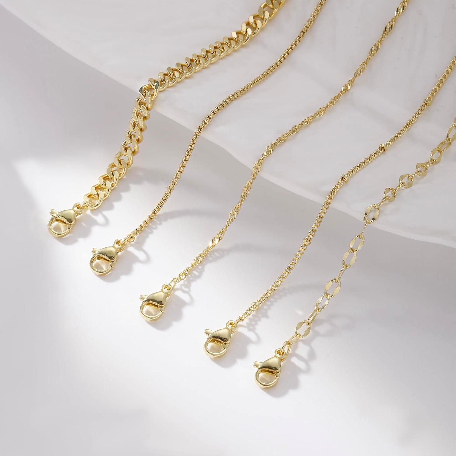 Gold Bracelets for Women Stackable 14K Gold Plated Bracelet Adjustable Dot Snake Chain Trendy Minimalist Waterproof Jewelry Set Gifts for Womens - Image 4