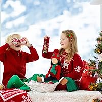 Vista 6 de Bencailor Conjunto de 6 piezas de ropa y accesorios de muñeca de Navidad de 18 pulgadas, conjunto de trajes de invierno, suéteres, pantalones