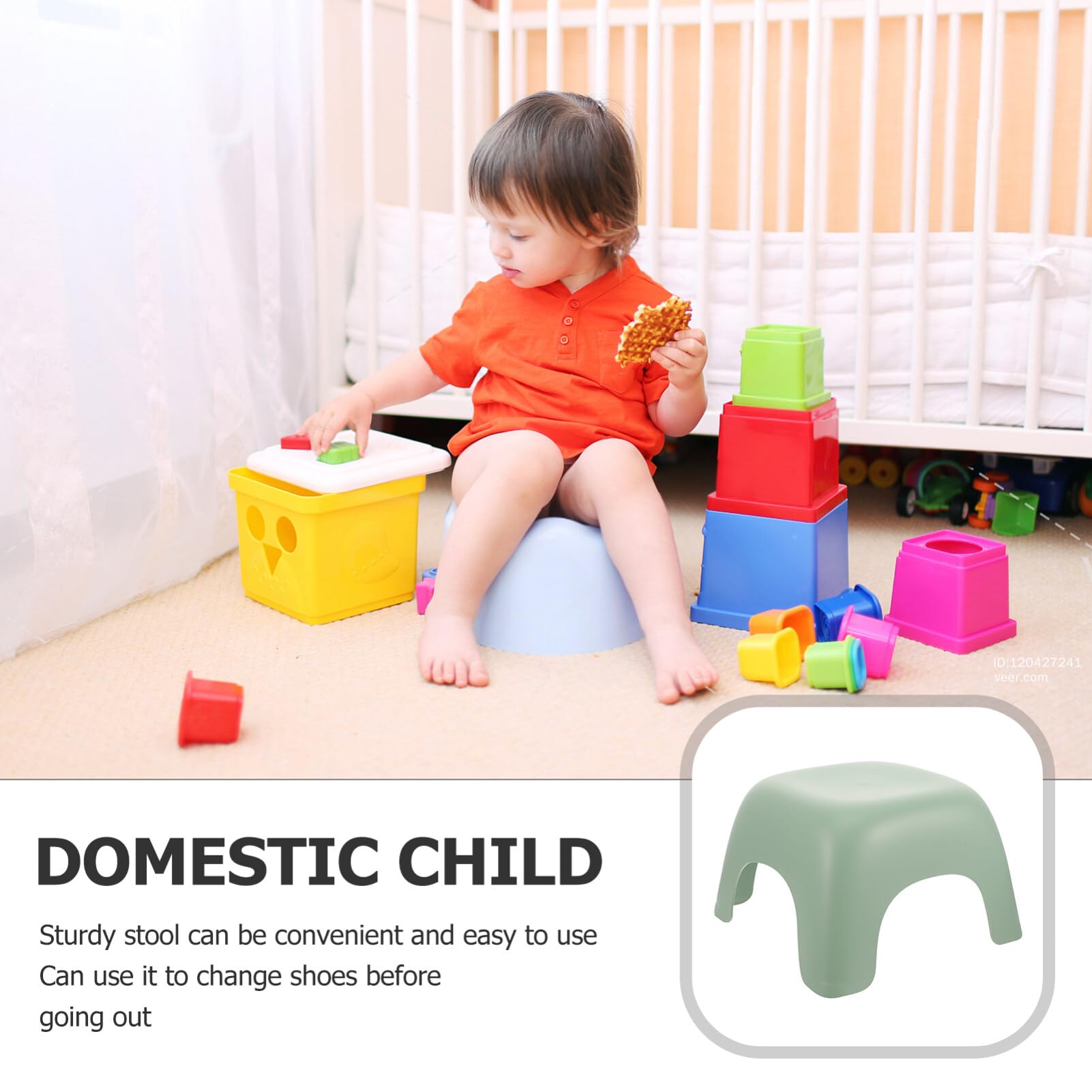 Homoyoyo Sgabello per Bambini Sicuro e Pratico Leggero in Plastica Pp Antiscivolo, Piccolo Sgabello da Bagno Portatile, per Cucine e Scuole