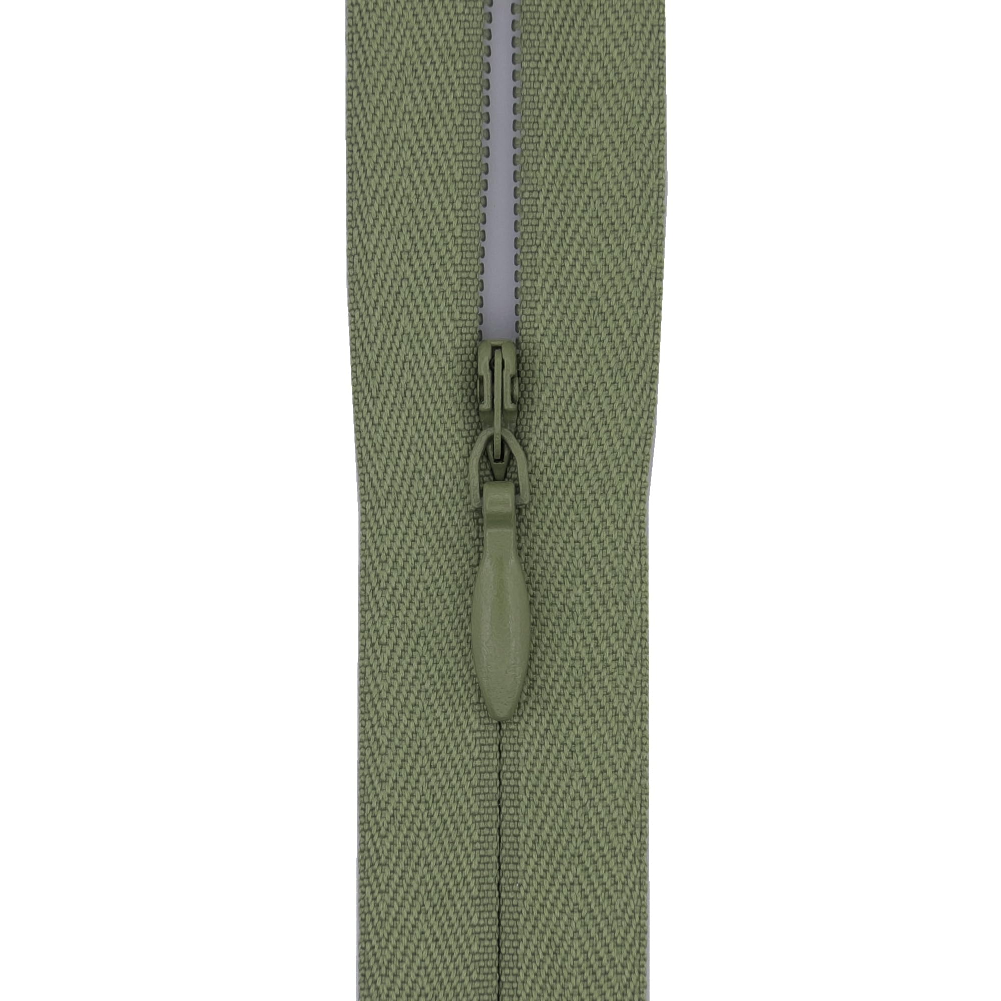 #3 Woven Tape Invisible Zip (Close End), 12 inch (30.5cm) for Skirts, Dress Side-Seams & Small Lumbar Cushions - Professional Nylon Coil Zips for Sewing & Dressmaking - 1 Zip (Sage Olive Green)
