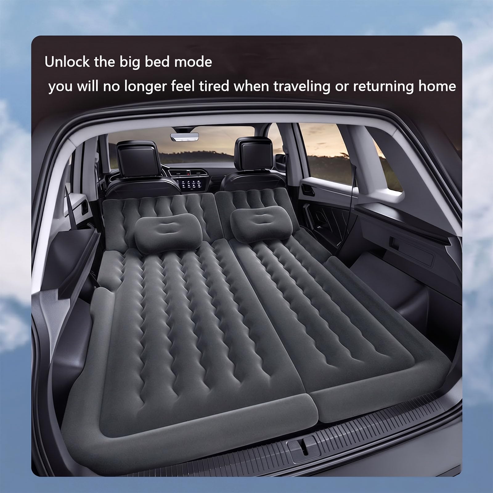 Auto Materasso Gonfiabile per Volvo EX30 Cross Country 2025 2026, Letto per Auto Materassino Sedile Posteriore per Viaggio Campeggio Bagagliaio Accessori