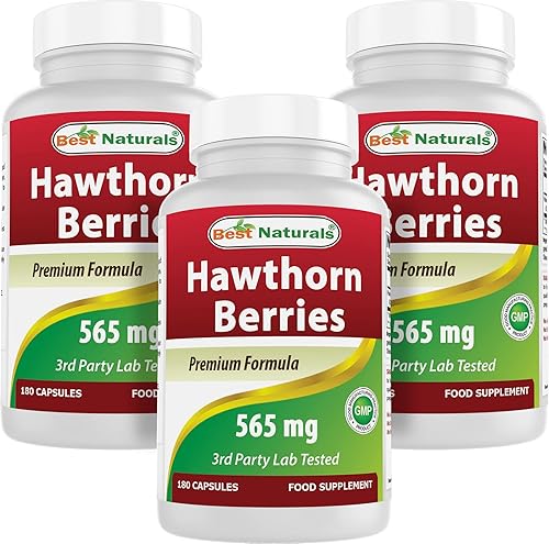 Best Naturals Hawthorn Berry 565 mg 180 cápsulas (180 unidades (paquete de 3))