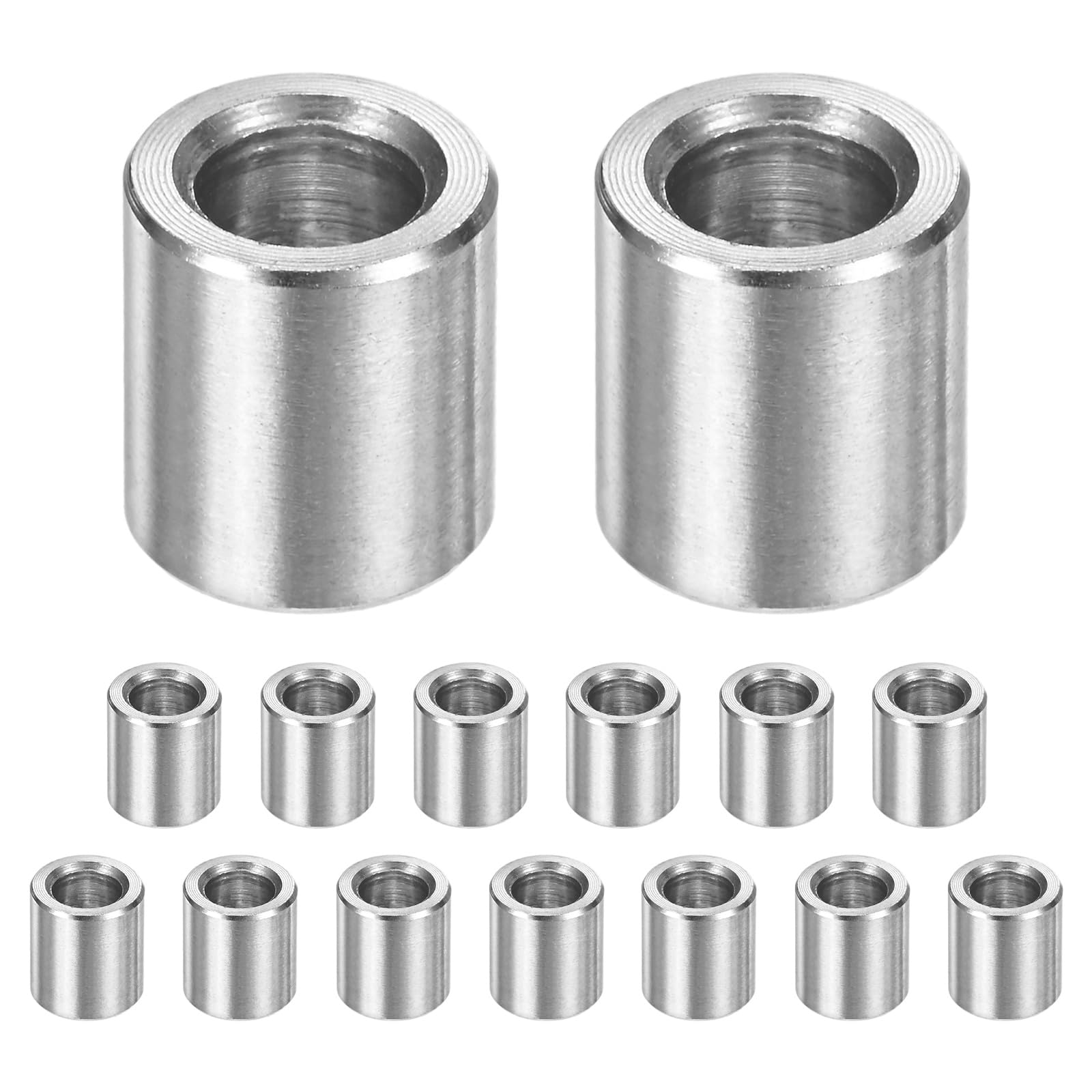 M METERXITY 15PCS M6 304 Stainless Steel Spacers 6mm ID x 10mm OD x 11mm l Metal Screw Standoff Bushing Plain Finish Round Spacer 304 Stainless Steel for Screws Bolts Silver