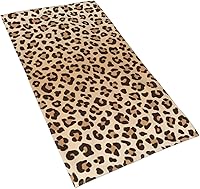 Vista 8 de Perinsto Toalla de mano con estampado de leopardo, toalla decorativa de piel de animal, multiusos para baño, cocina, gimnasio y spa, 27.5 x 15.7