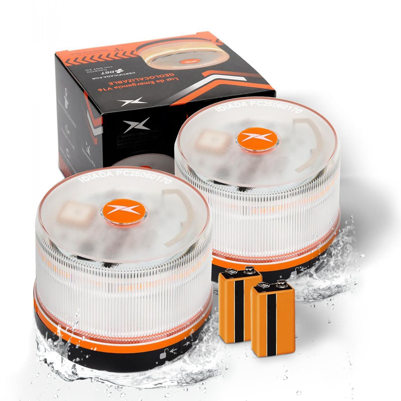 MERCURY – V16 Certified DGT Beacon with Geolocation – Emergency Light with Connection up to 2038, NB-IoT Technology, Magnetic Base, IP54 – Complies with 2026 Regulations for Cars and Motorcycles (2