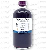Vista 2 de Oro coloidal verdadero (100 ppm) - 99.99+% de pureza - 16.9 fl oz (16.9 fl oz) en una botella de vidrio transparente