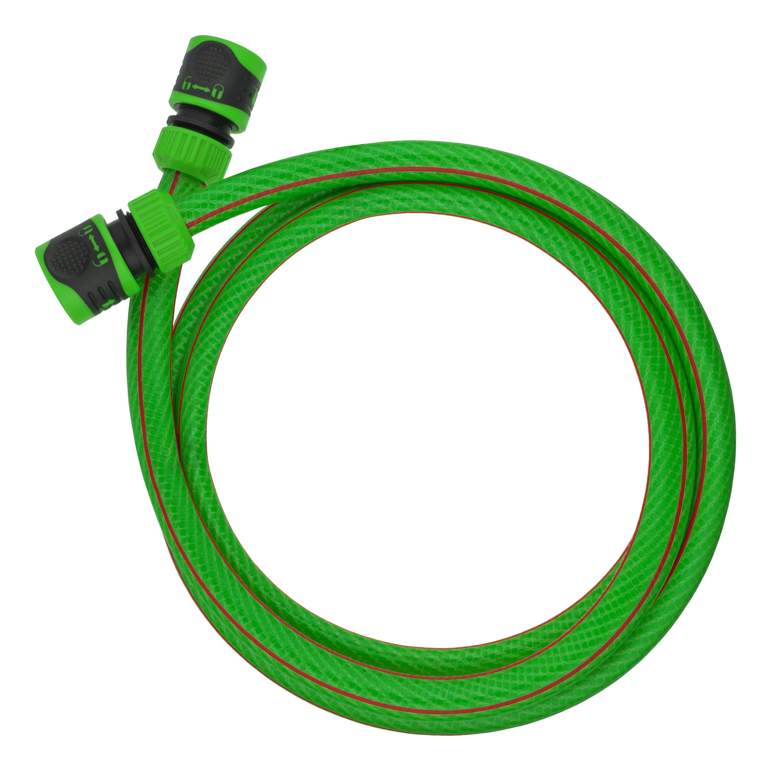 Cost Wise Black Garden/Patio Shorter Lengths Of Garden Watering Hose + Lock On Universal Size Connectors,Up To 10M Length,Premium 6 Layer Kink Resistant Hosepipe (10M)