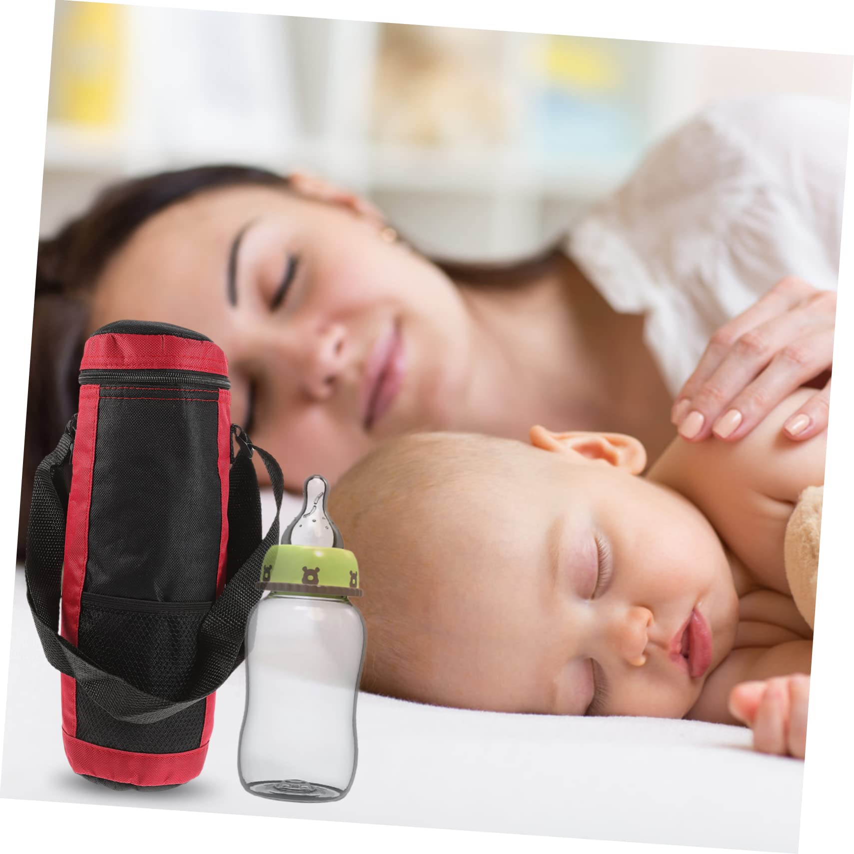 Funda Térmica Portátil de Tela Oxford para Botellas de Leche Paquete de 2 para Viajes