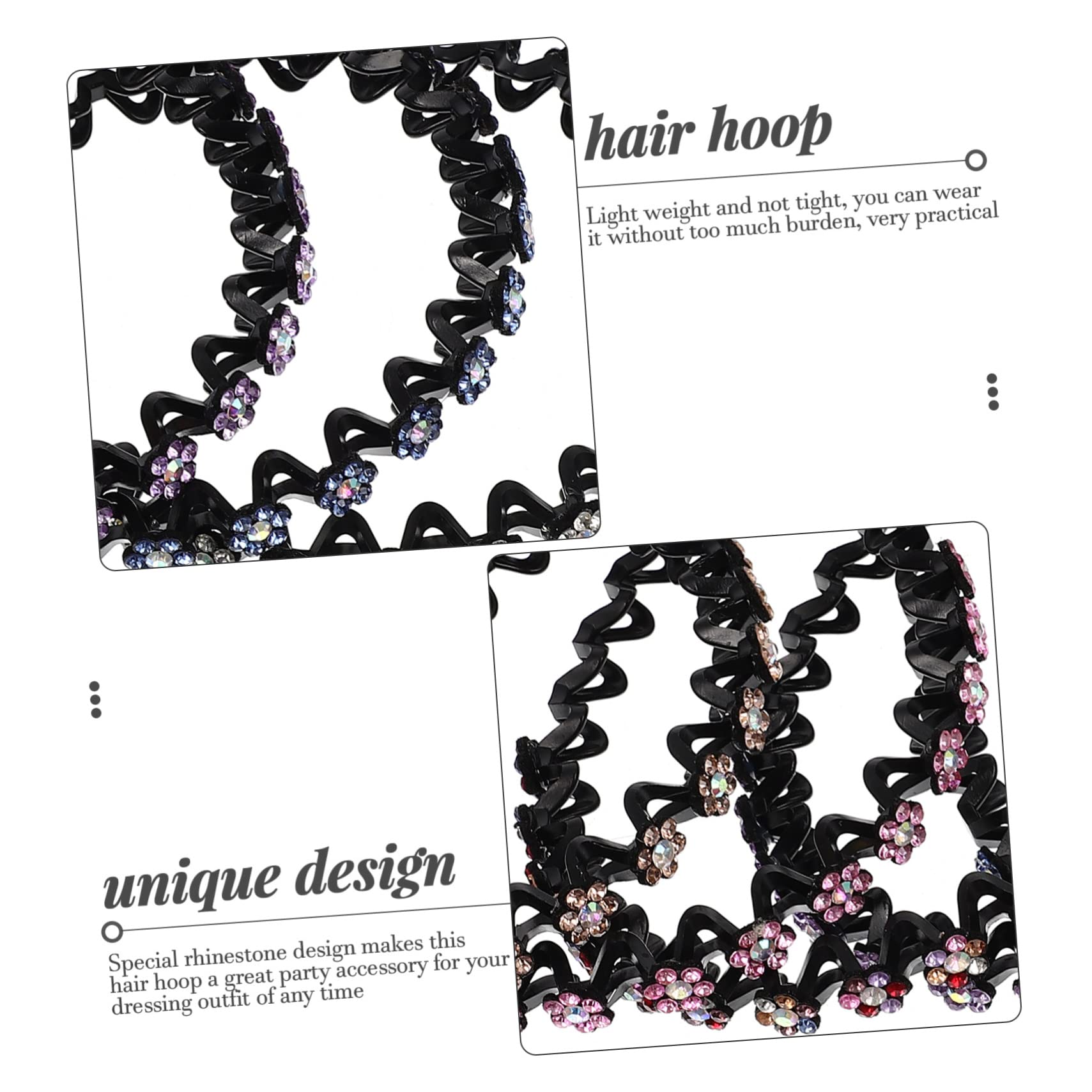 DOITOOL 12stücke Teiliges Mädchen Haarband Mit Funkelnden Strasssteinen Vintage Haarreifen Für Hochzeiten Partys Und Festlichkeiten Geeignet Für Kurze Lange Und Lockige Frisuren