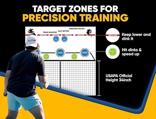 Miniatura 5 de SwingIt Portable Pickleball Rebounder Net, Solo Training Net System for Dinks, Volleys & Drives, Accuracy Trainer with Carry Bag, for Backyard,