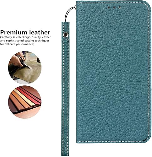 Miniatura 3 de iCoverCase - Funda de piel auténtica para iPhone 11 Pro Max, con correa para la muñeca y ranuras para tarjetas, cierre magnético, función atril para