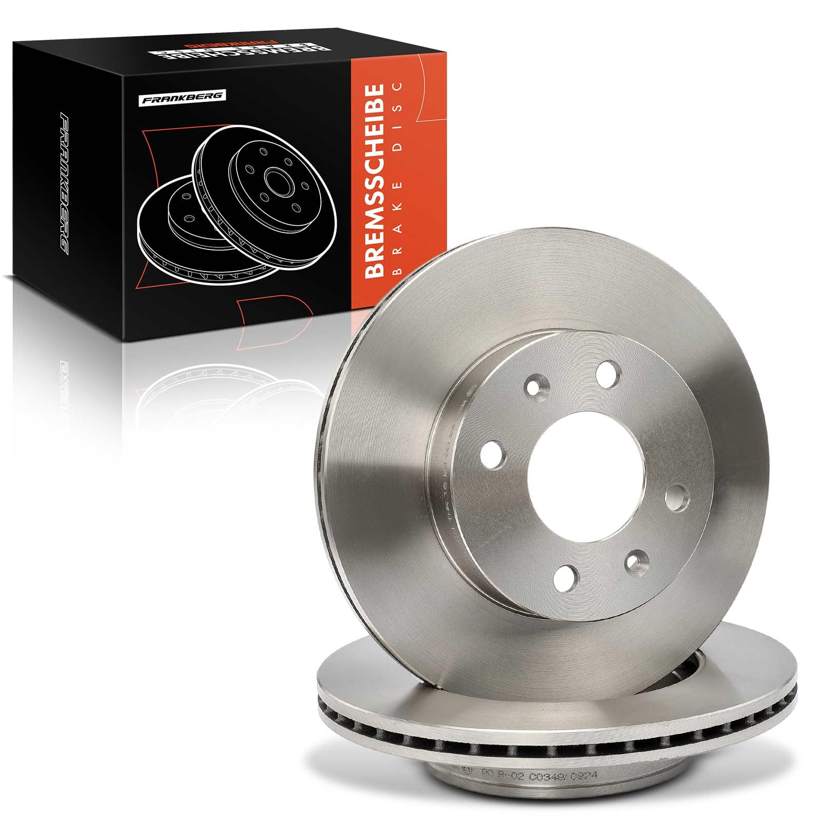 Frankberg Set di dischi freno incl. 2x Dischi Freno Anteriore Ventilato Diametro241mm Compatibile con i10 BA IA i10 PA Picanto TA Picanto SA i10 Replace# 5171207500,517120X500