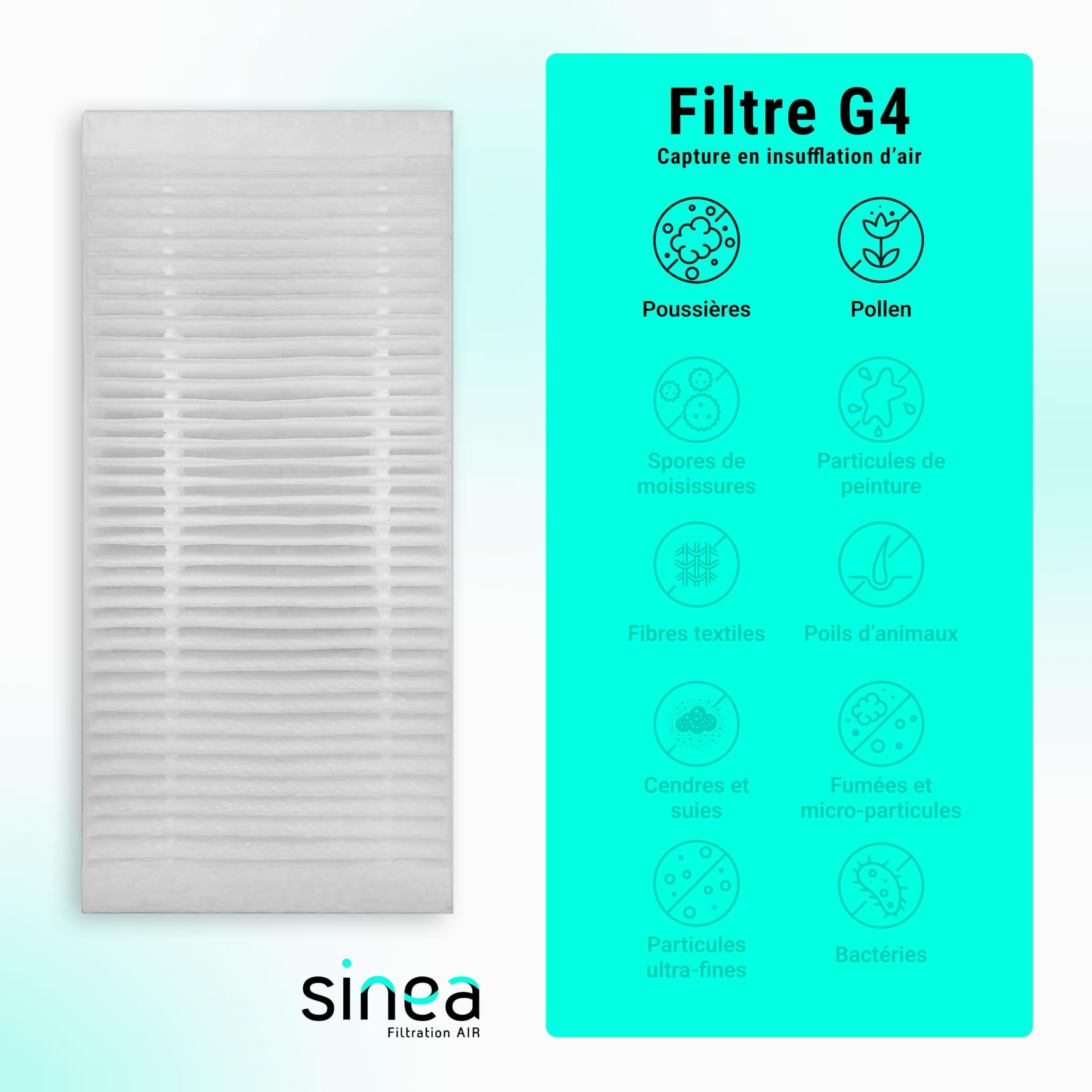 Filtro superior – Filtros M5 + G4 compatibles VMC de doble flujo UNELVENT DOMEO 210 y ecuación ATACAMA
