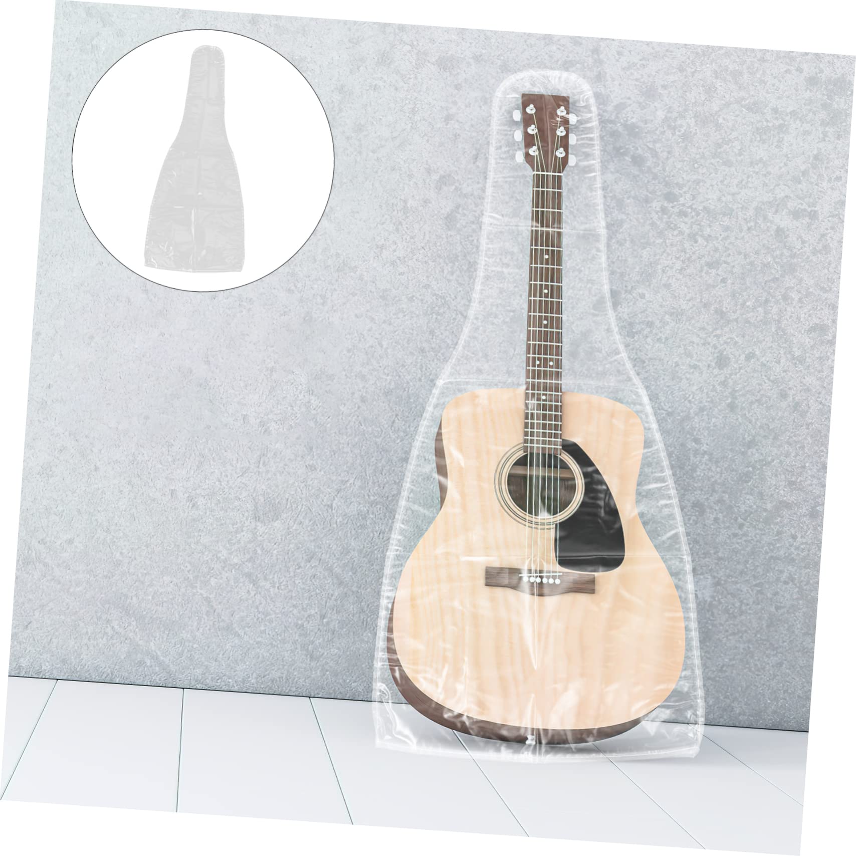 UKCOCO Housse de Protection Protège la Poussière et L'humidité pour Guitare et Basse en PVC Imperméable Couverture Multifonction pour Guitaristes