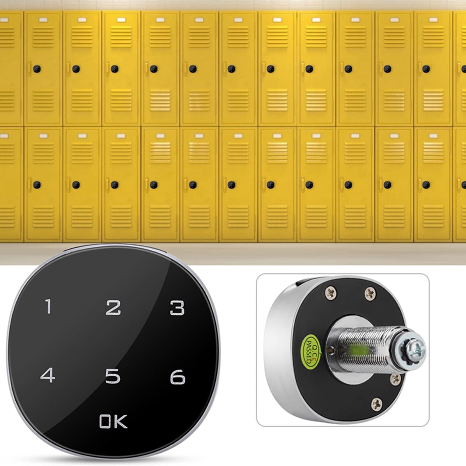 Serrure numérique Pas, serrure d'armoire en zinc avec 4 nations à 15 chiffres, serrure électronique tactile pour tiroir, boîte aux lettres, boîte à outils de sauna, installation