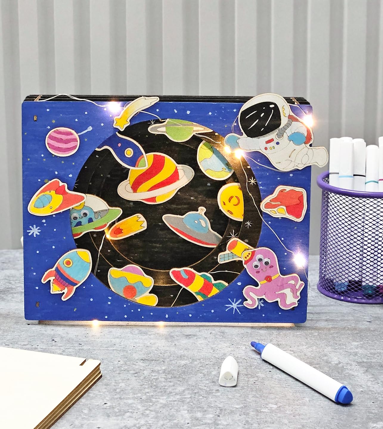 Yellow Bee Cosmic Explorers DIY 3D Light Box Kit