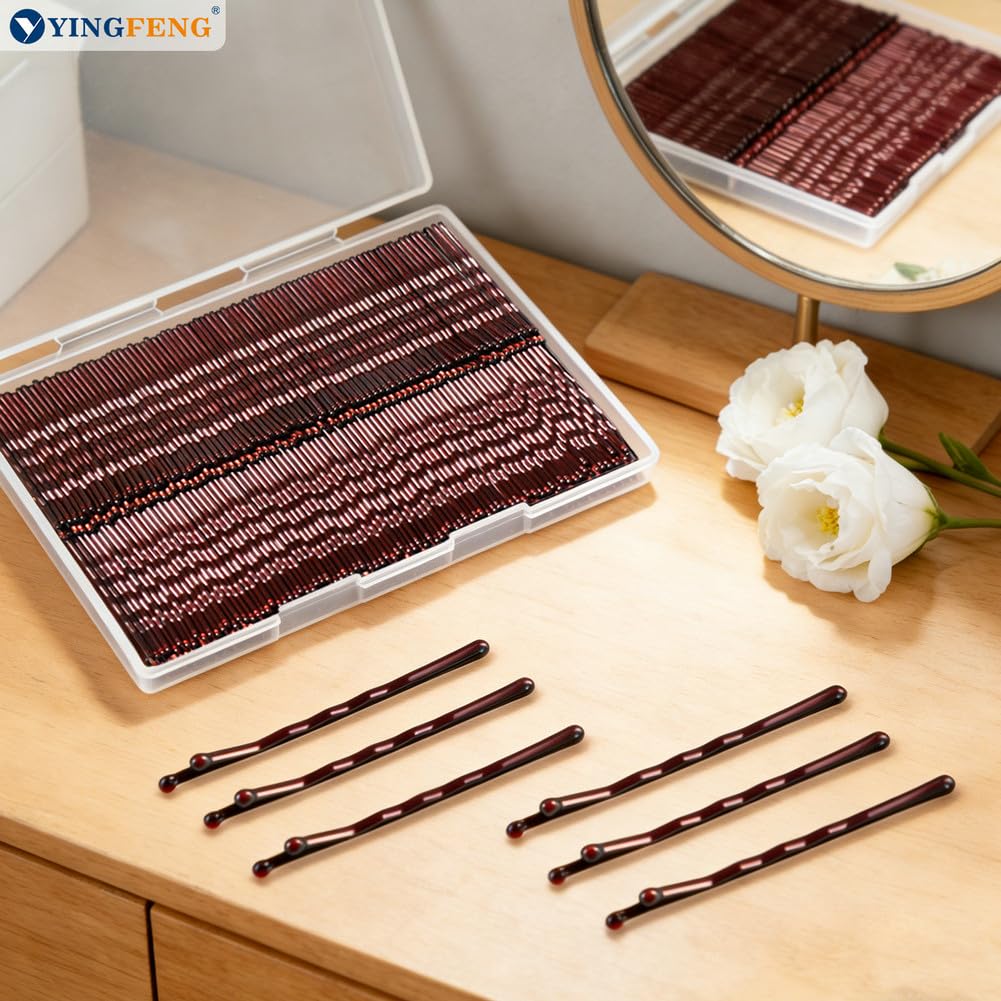 Brown Bobby Pins - 330 Count & Cute Box -9
