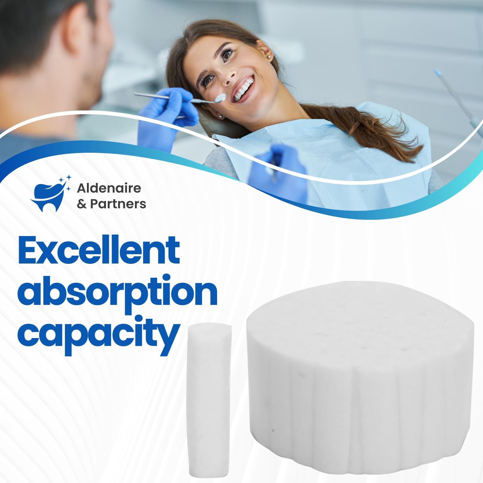 1000 rouleaux de coton dentaires en coton naturel, ultra-absorbants, emballés individuellement, idéaux pour cliniques dentaires, saignements de nez et hygiène buccale