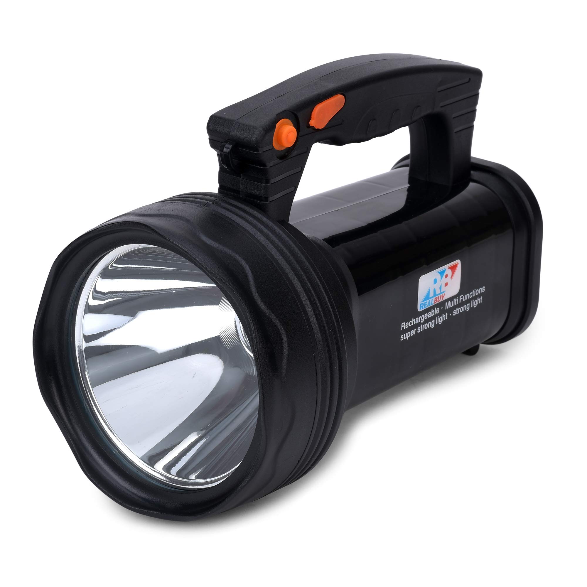 RealBuy Led Search Light Handheld Torch 15W - 1400 Lumens With Lithium-Ion Battery (Range Up To 800 Meters) - Rechargeable, 1450 Lumen (B083RQT2HJ) Amazon Price History, Amazon Price Tracker