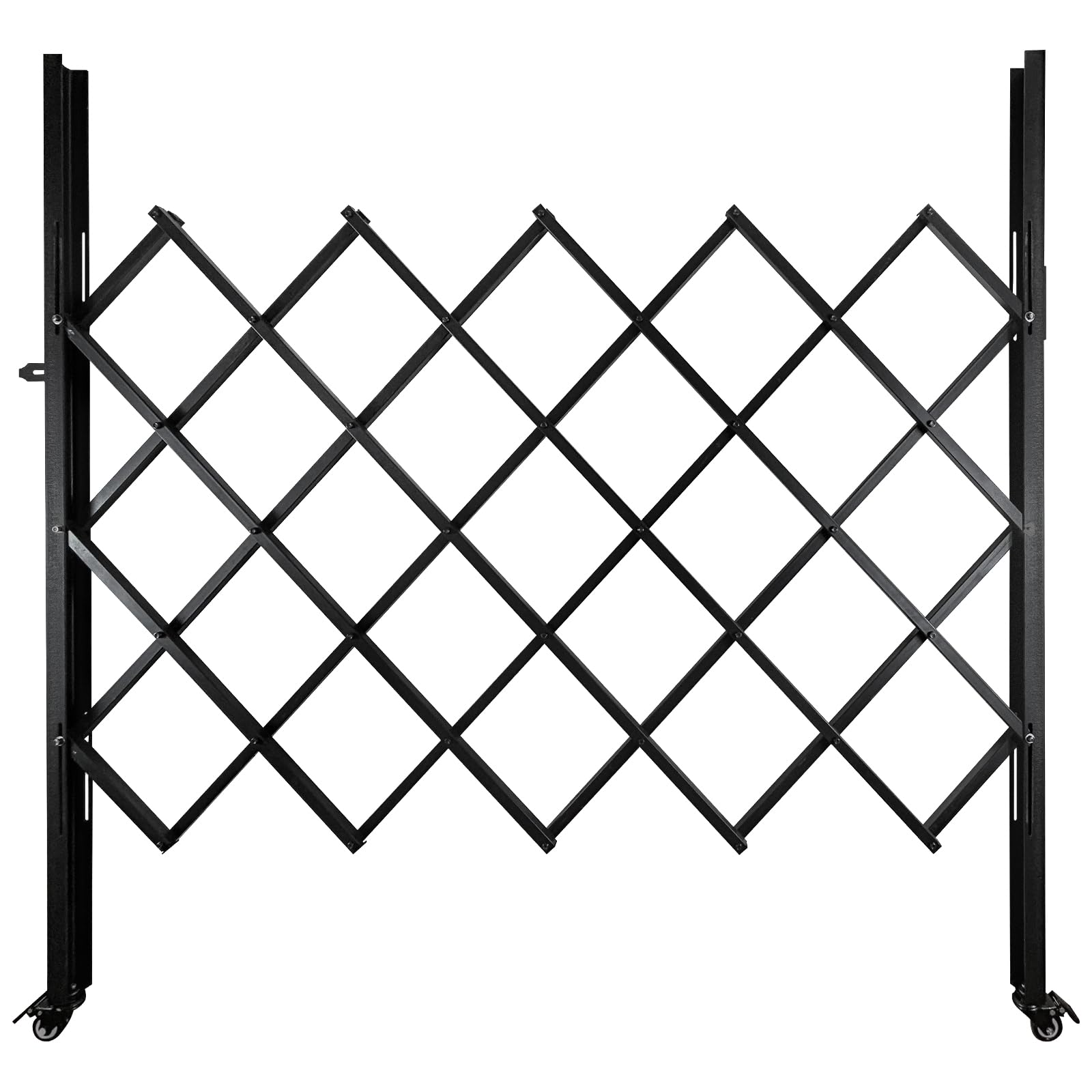 65.35"/W X 43.08" Folding Security Gate,U-Shape Single Folding Door Gate,Flexible Expanding Security Gate with 360° Wheels,Mobile Barricade Safety Barrier - 1Pack SIMILAR TO LOT PHOTO 