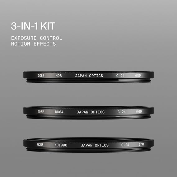 Gobe 46mm ND8, ND64, ND1000 Lens Filter Kit