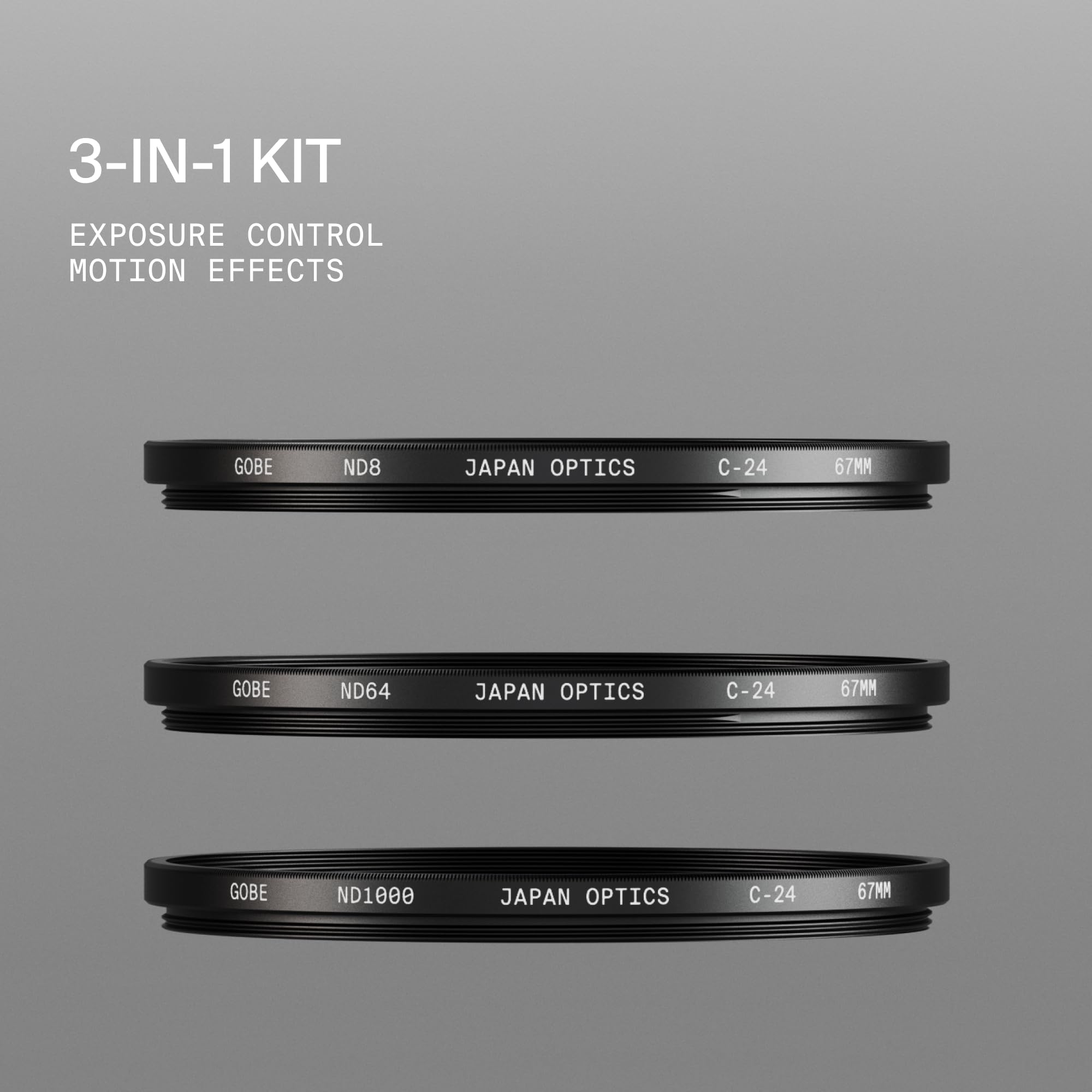 Gobe - Kit de filtres pour Objectif 39 mm : ND8, ND64 et ND1000