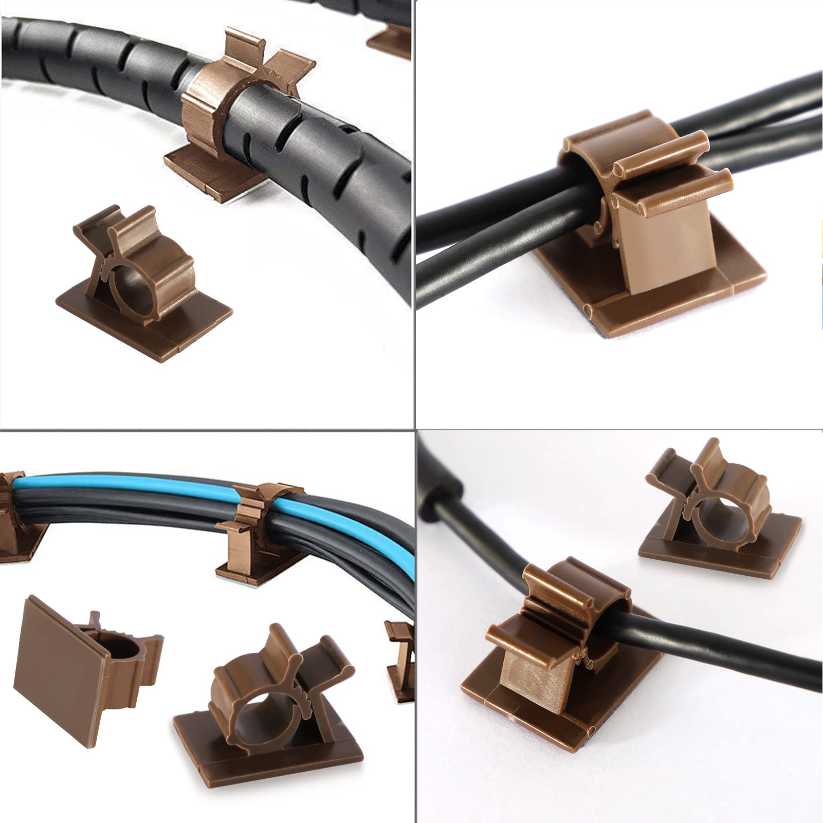 Amazon.co.jp: ケーブルクリップ 4階段調節可能コードクリップ