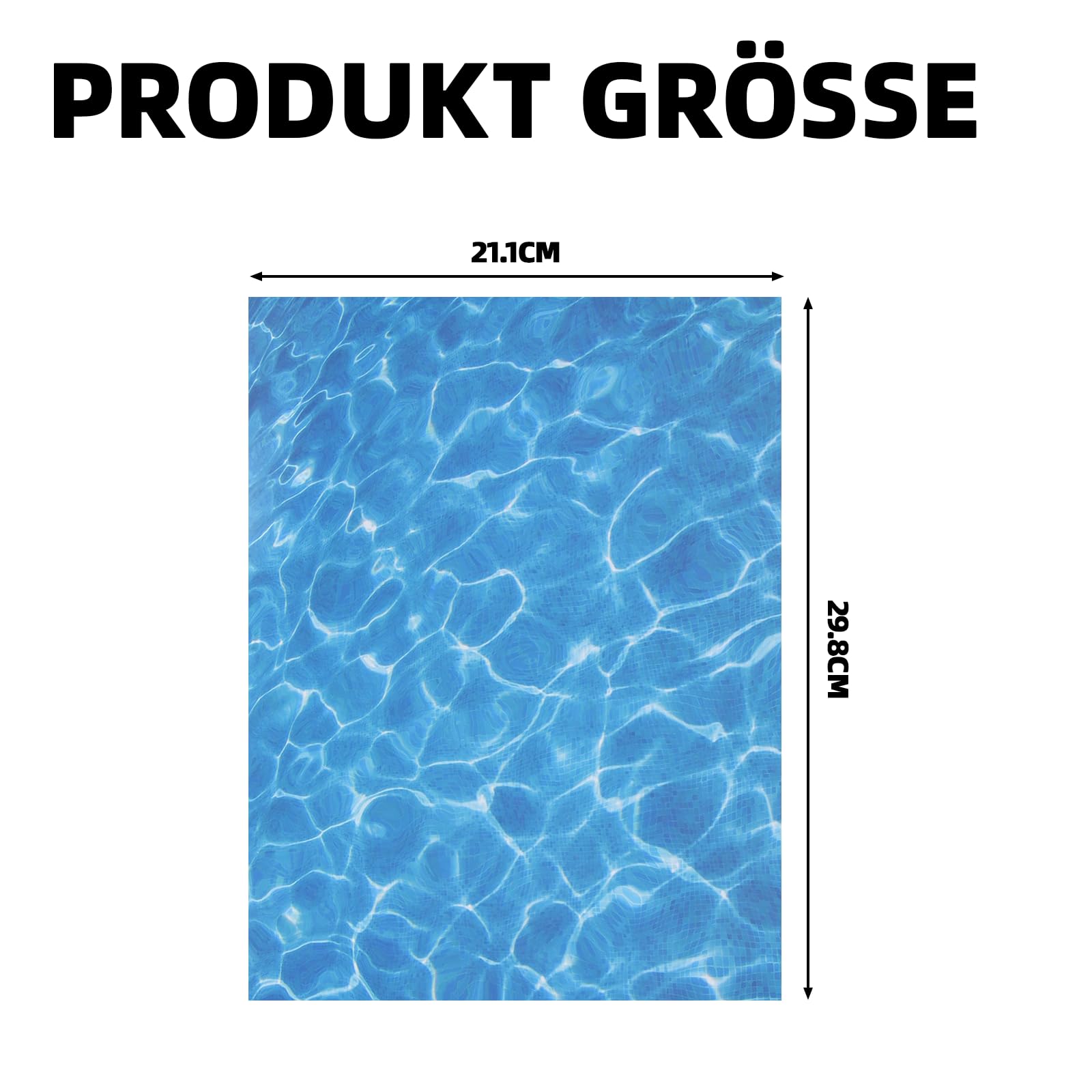 TNSLAND Set di 5 Fogli Adesivi Effetto Acqua – Carta Autoadesiva Blu Pacifico per Modellismo, Diorami, Paesaggi in Miniatura e Decorazioni Creative
