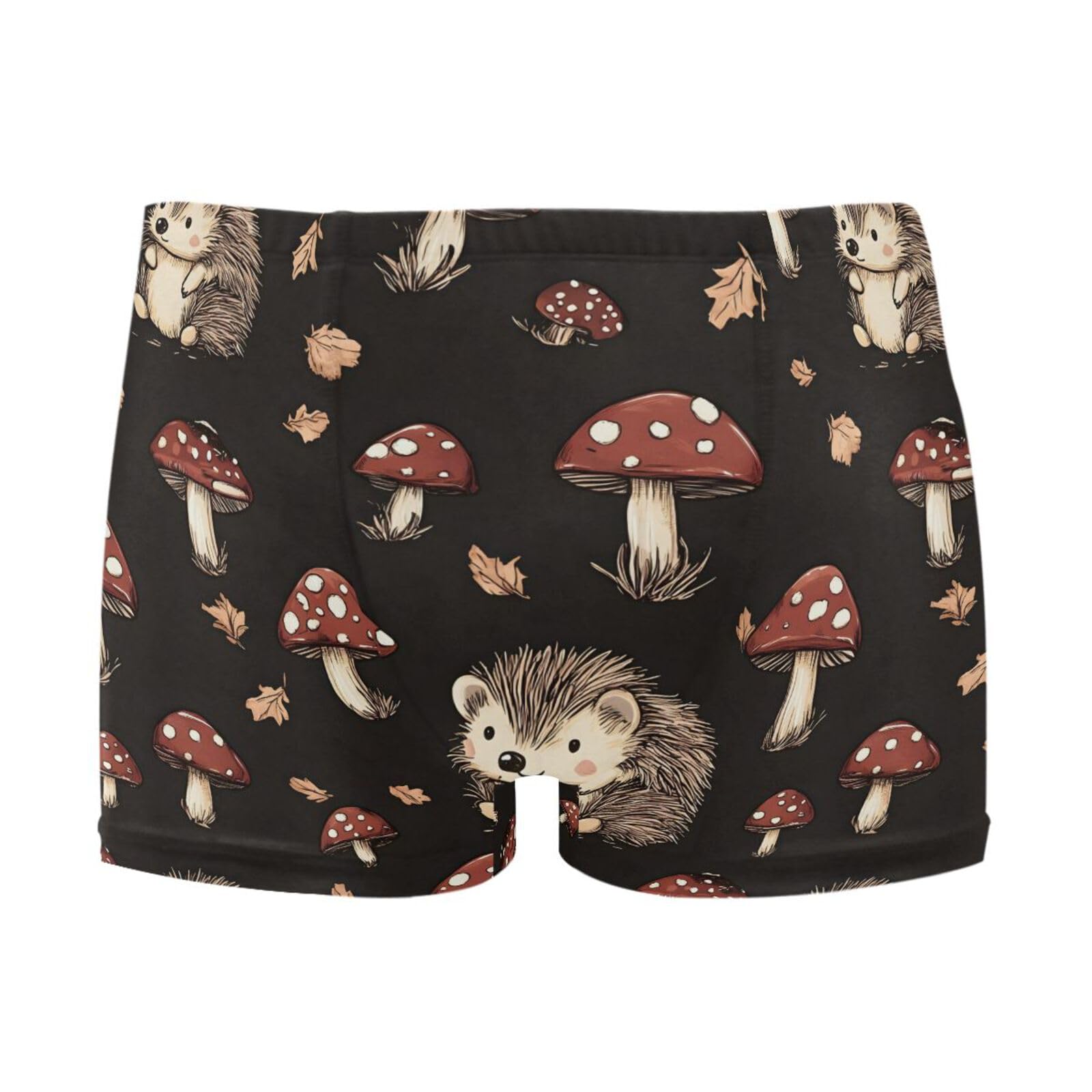 UMIRIKO Men's Swim Briefs Cute Hedgehog Mushrooms Swimsuit Swimwear Swim Trunk Square Leg for Men 3XL 202b9025