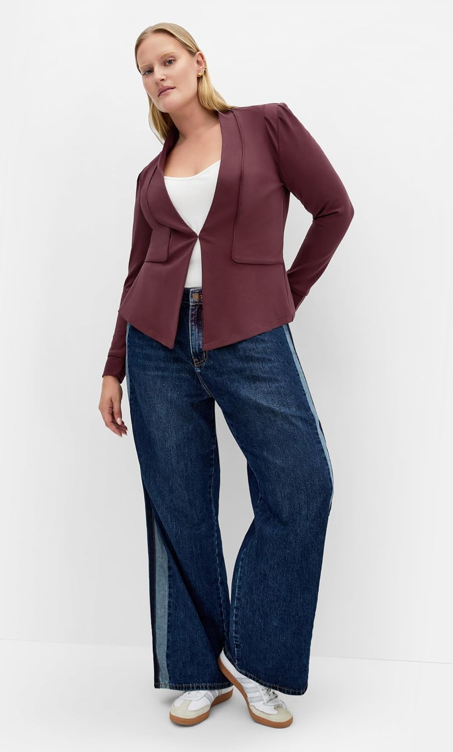 City Chic Plus Size Jacket - Piping Praise