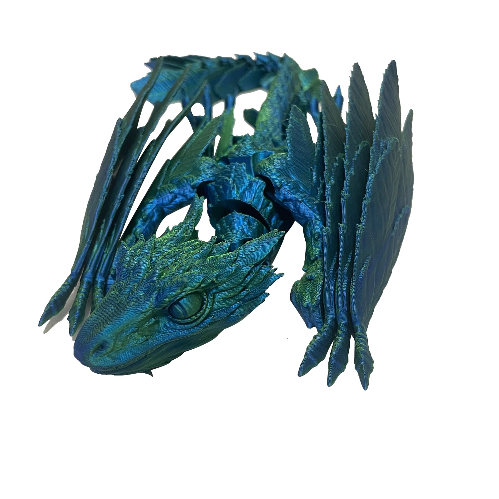 3D Printed Dragon Wings, 30CM Articulated Crystal Dragon with Huge Wings, Flexible Joints Desk Toys - Image 4