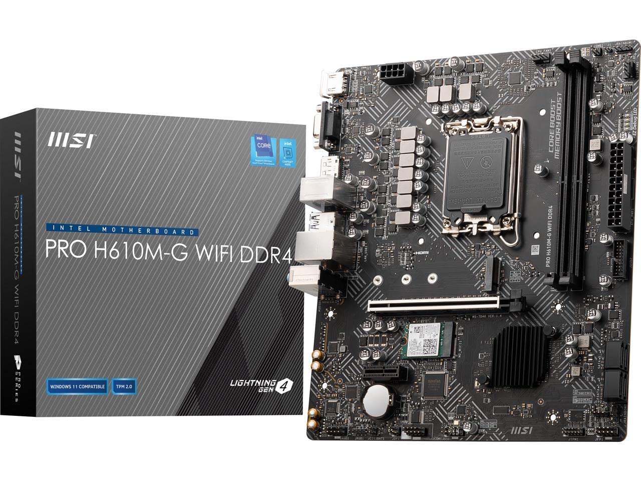 Amazon.com: MSI PRO H610M-G WiFi DDR4 ProSeries Motherboard (12th