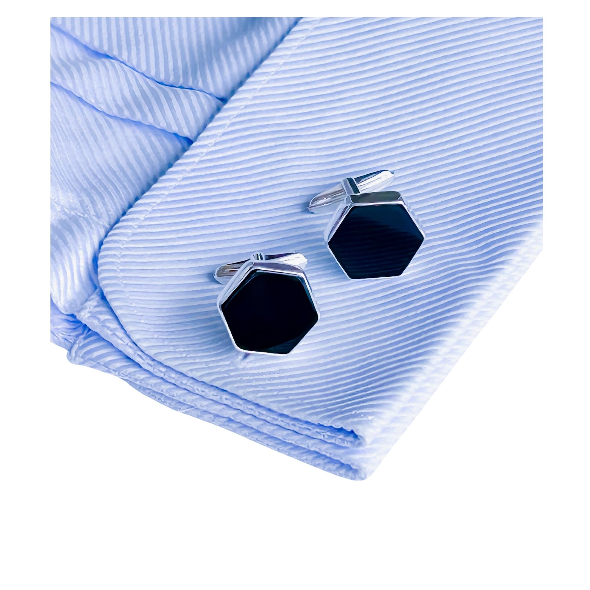 sterling silver cufflinks, Black onyx Silver Cufflinks, Hexagon cufflinks, Mens Gift, Gift for Dad, 3-5 DAYS DELIVERY, 925 sterling silver, tiger eye