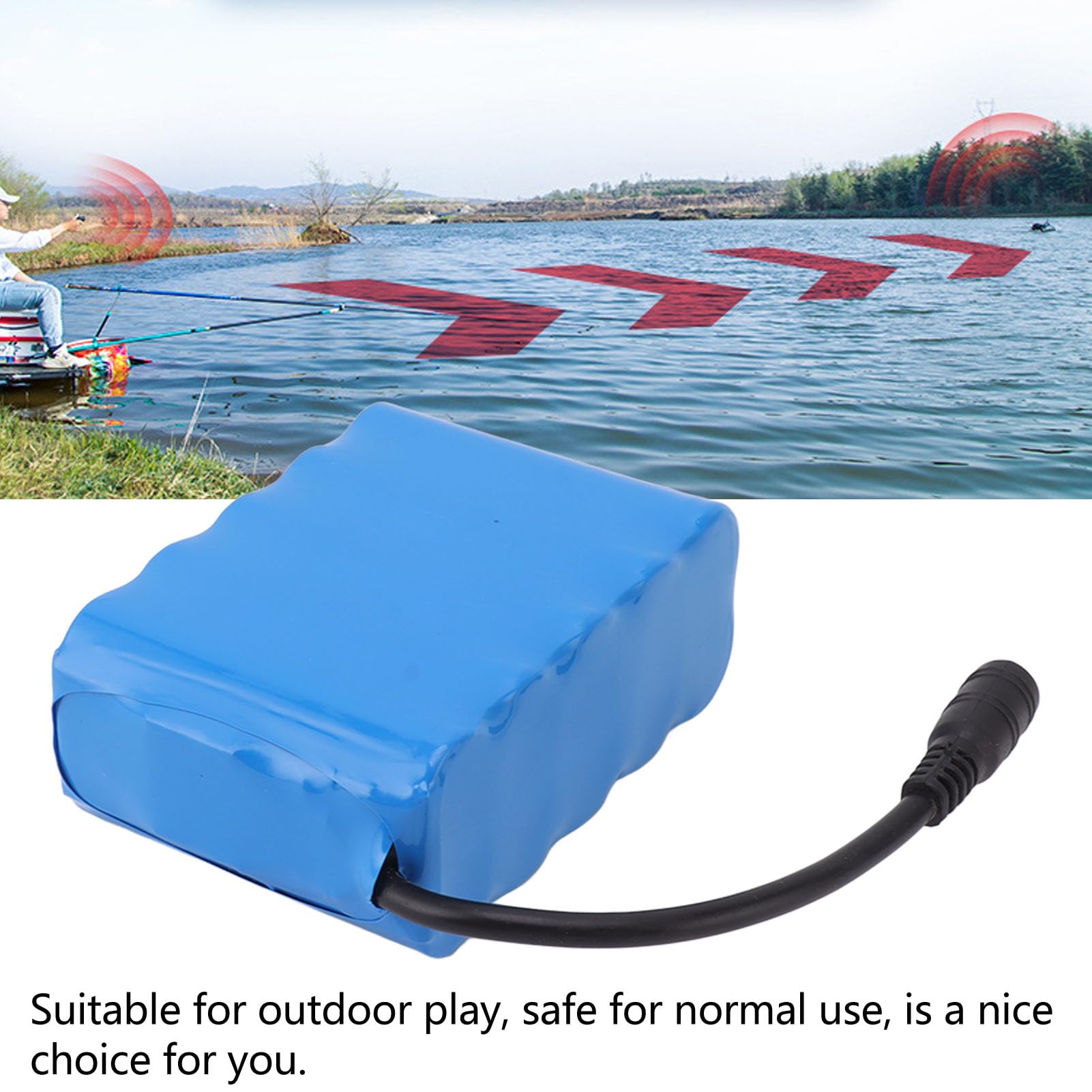 Batería de litio recargable de alta capacidad, 16000 mAh, 7,4 V, batería de litio de larga duración para barcos de la serie RC, pesca y juegos al aire