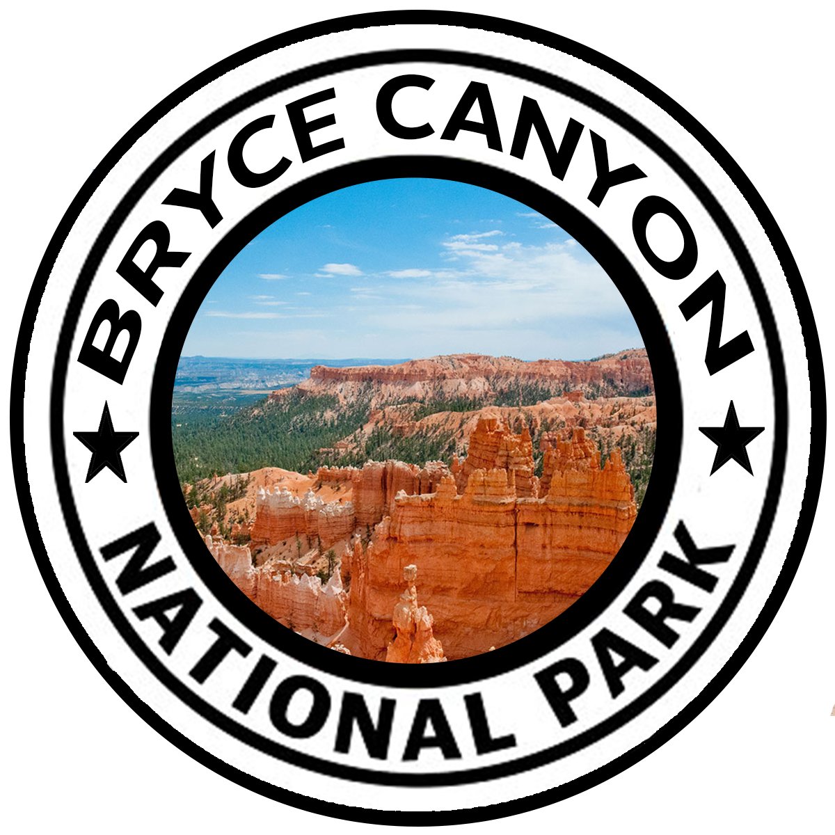 Rogue River Tactical Bryce Canyon National Park Sticker 5" Round Car Auto Decal Hoodoos Utah