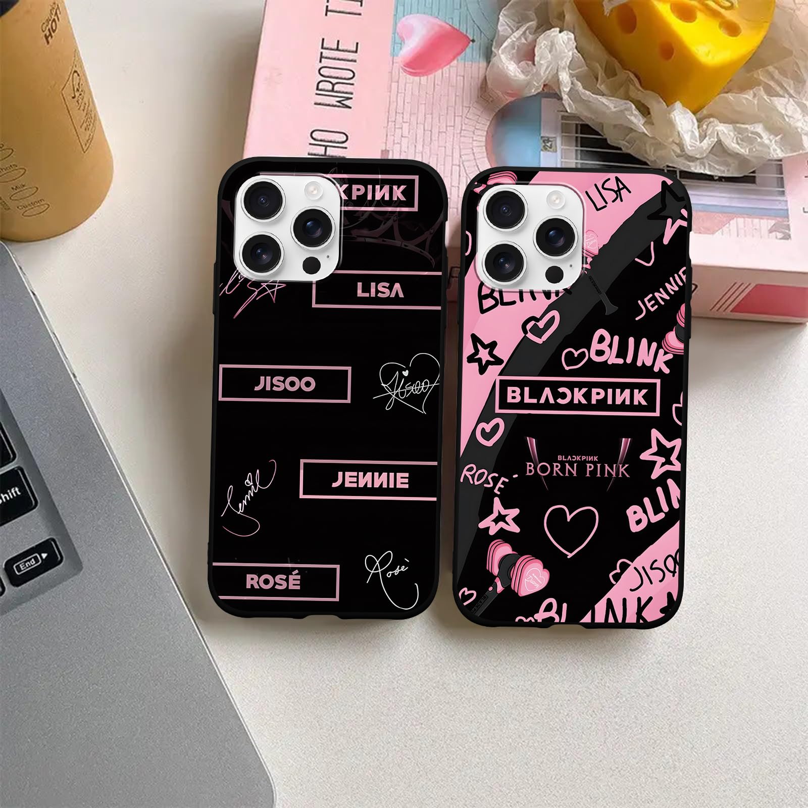 ATEEZ ジョンホ スマホ ケース kpopstore 当選 直筆 サイン Blackpick KPOP Star Idol Group Lisa Pink Jenny Jisoo Protective