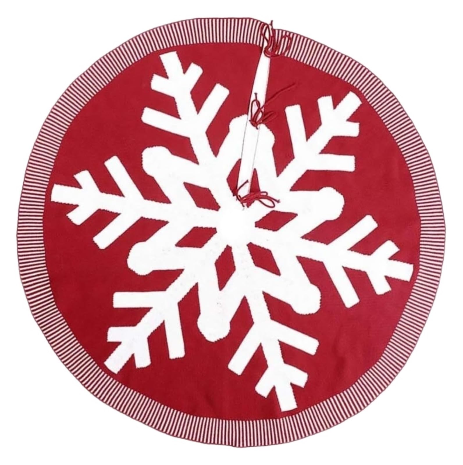 Tappeto per Albero di Natale Gonna per Albero di Natale Vintage, Stuoia Rotonda per Albero, Lavorata A Maglia per Decorazioni Natalizie per La Casa Gonna per Albero di Natale