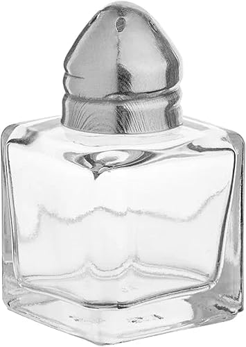 Miniatura 3 de Juego de mini saleros y pimenteros, paquete de 12 (vidrio y acero inoxidable, 0.5 onzas), pequeño, perfecto para viajes, lonchera o fiesta de