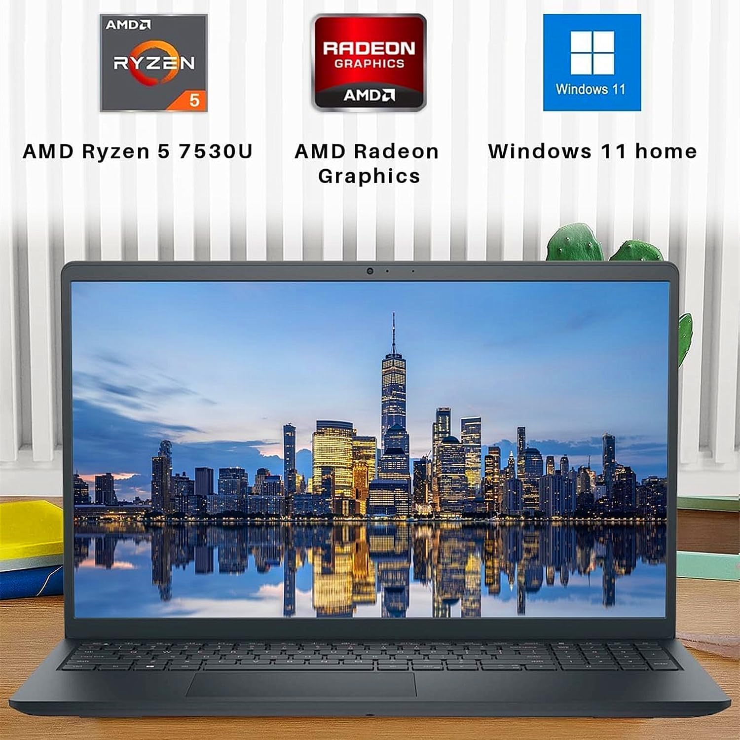 Dell Laptop Inspiron 15 3000 Touchscreen Laptop 15.6" FHD, AMD Ryzen 5 7530U Up to 4.5Ghz, 8GB RAM 1TB SSD, AMD Radeon, WiFi, BT Windows 11