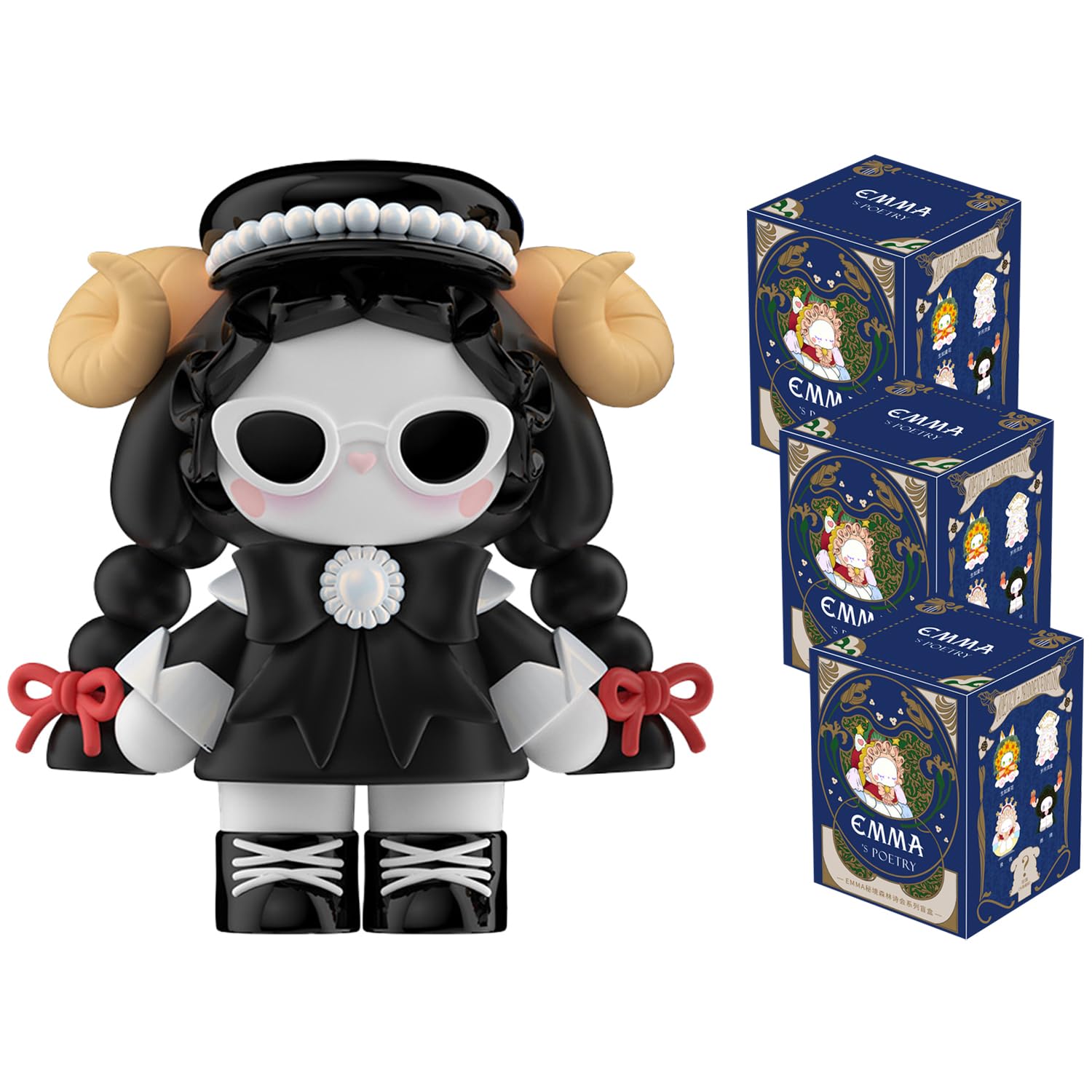 Emma Secret Forest Poetry Party Blind Box 3er Set – 3 zufällige Figuren (9 cm), Kawaii Mystery Sammlerfiguren, 8 Designs + 2 seltene