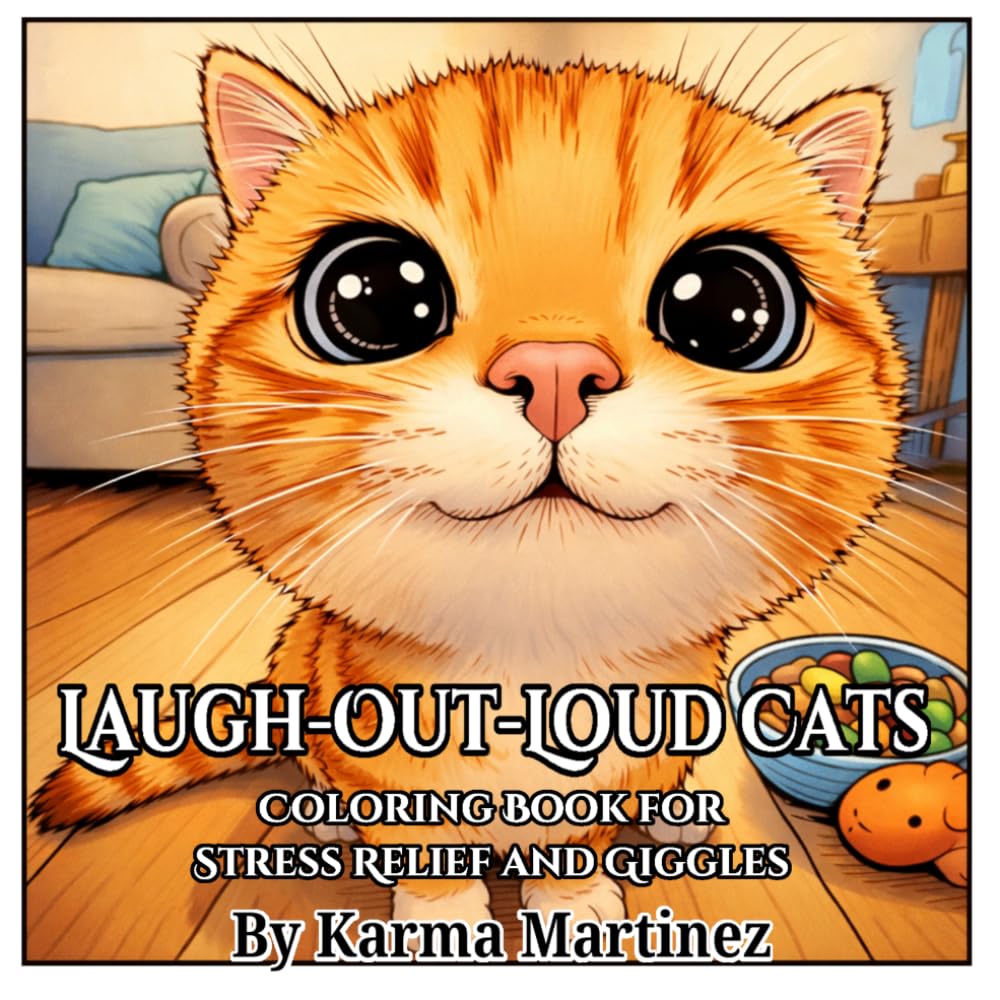 Laugh Out Loud Cats: Coloring Book for Stress Relief and Giggles