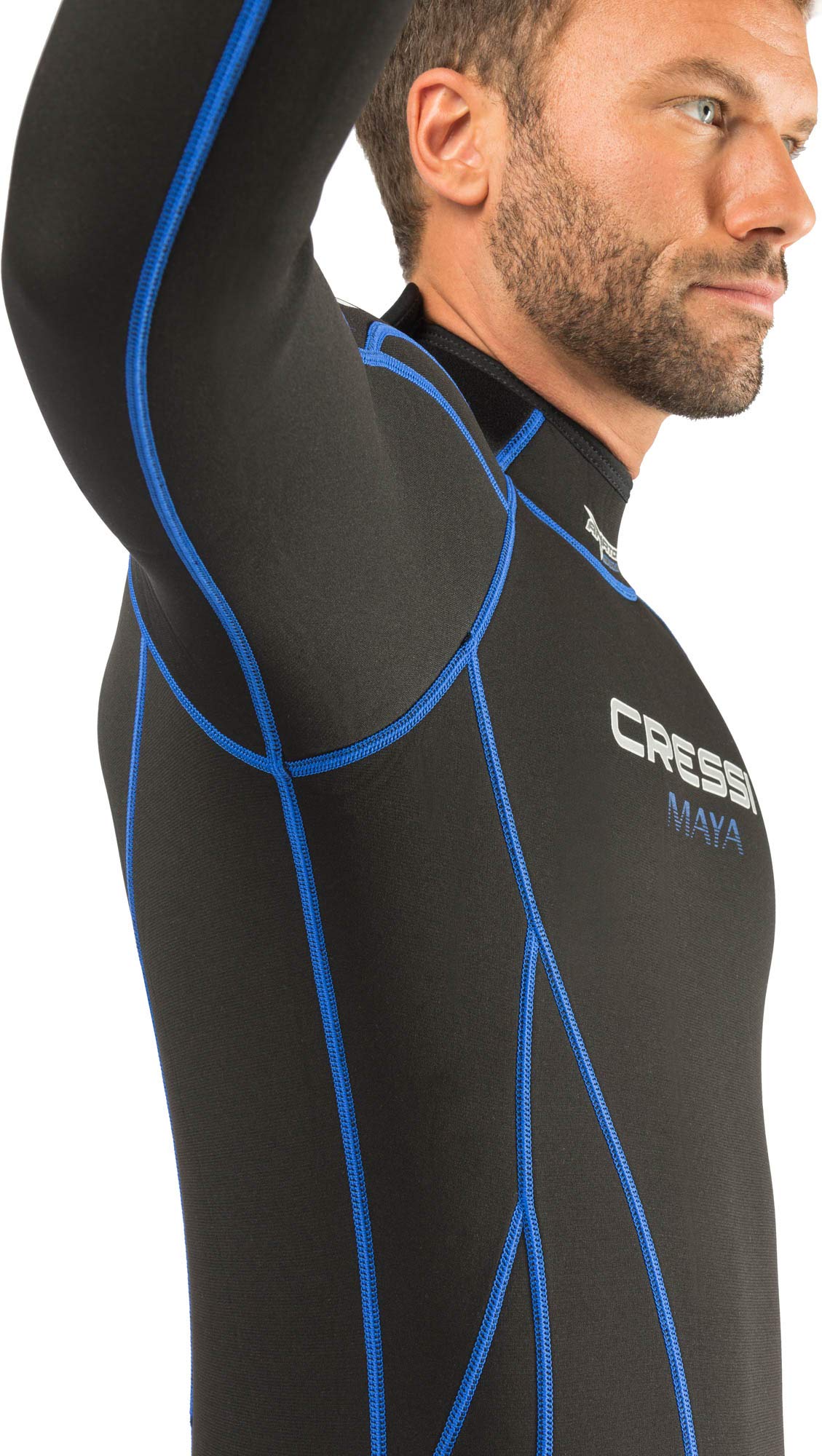 Cressi Maya Man Monopiece Wetsuit 2.5 mm, Muta Monopezzo Neoprene Ultrastretch Uomo