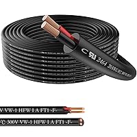 Vista 12 de Cable eléctrico de calibre 12 de 2 conductores, 50 pies de cable de PVC trenzado de bajo voltaje de 2 hilos, cable de cobre estañado 12/2, cable