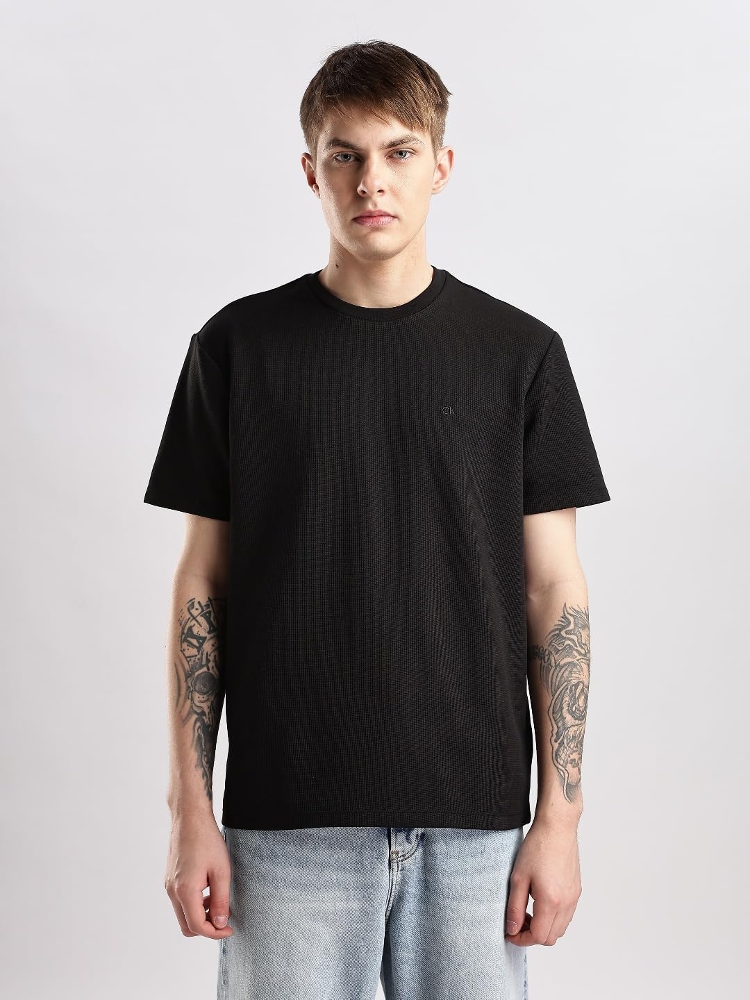 Calvin Klein Mens Micro Waffle Short Sleeve T-Shirt - Image 10