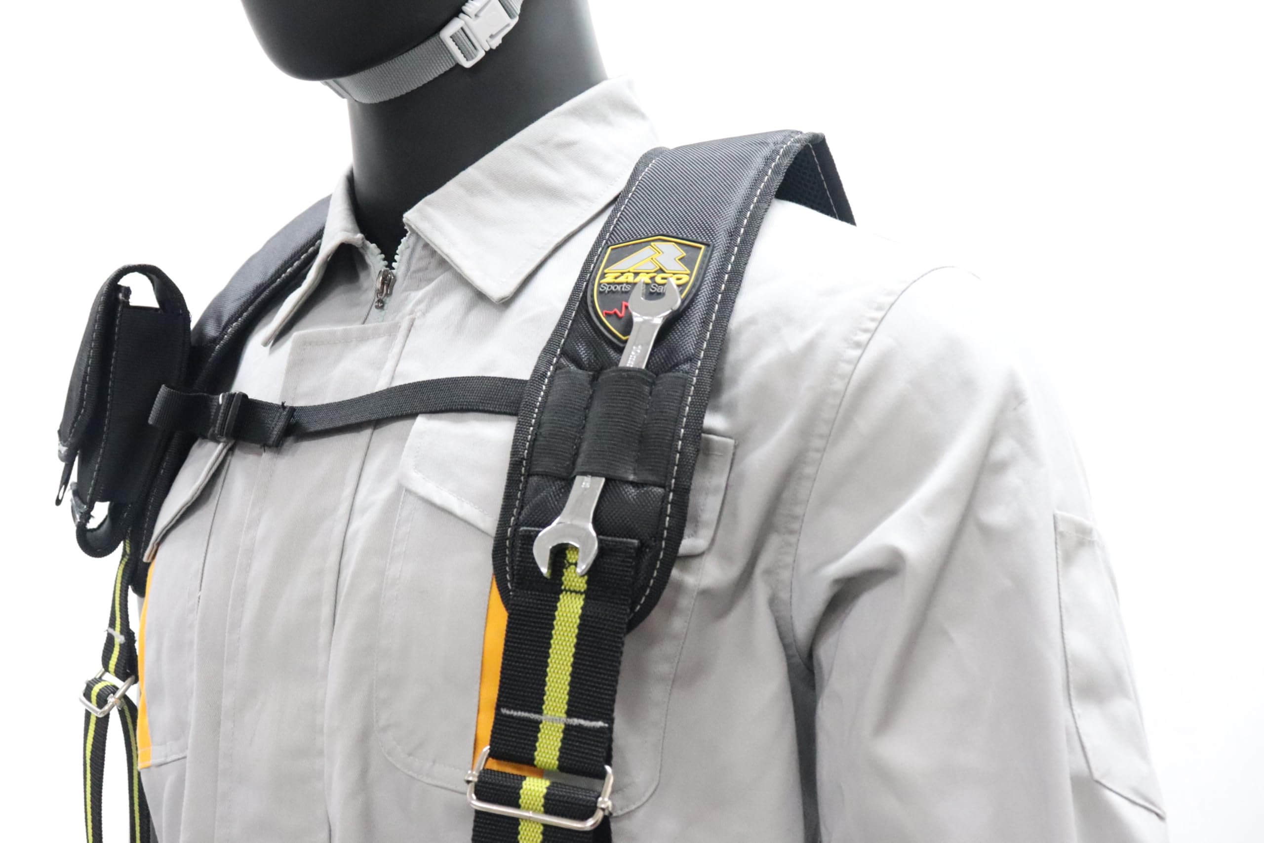 Ceinture à outils professionnelle, en polyester 1680D, avec bretelles, robuste, pour charpentiers, cadres, électriciens, plombiers et hanyman (noir, taille complète)