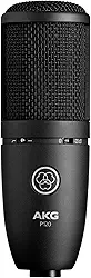 AKG Microfone de gravação de uso geral P120 de alto desempenho, qualidade de estúdio, diafragma grande, altamente versátil, design robusto e robusto - preto
