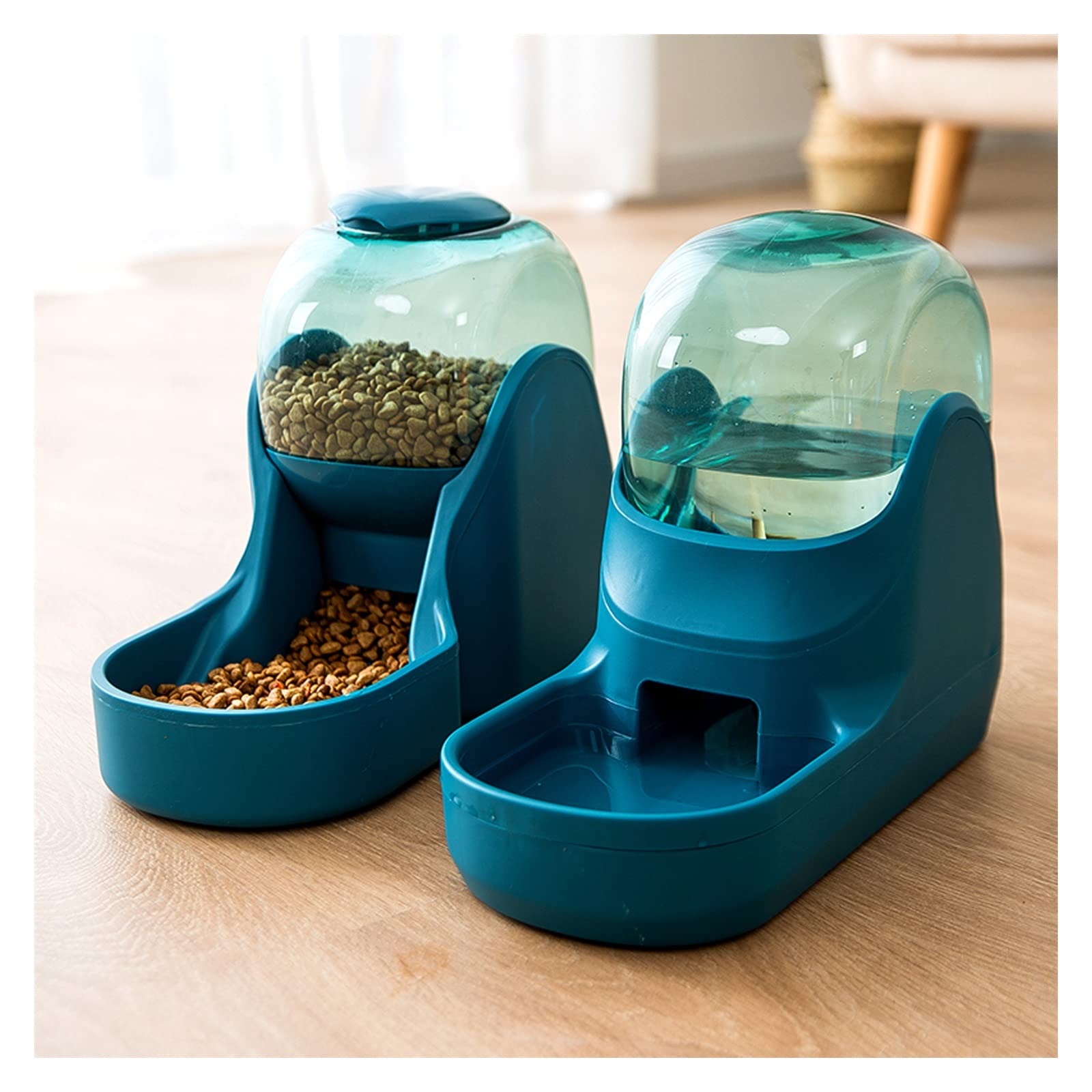 SEFAX Comedero automático for perros y gatos y dispensador de agua, estación de alimentación por gravedad for mascotas y juego de dispensador de cuencos de agua for mascotas pequeñas, medianas y grand